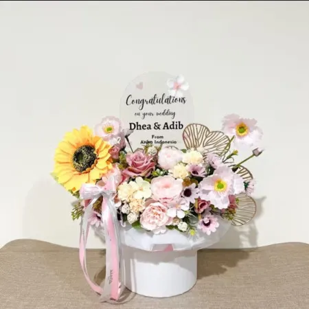 Bloom Box Akrilik Ucapan Wedding Musi Rawas Utara